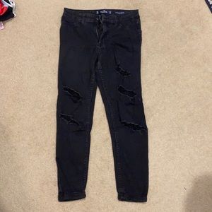 High rise jean legging crop